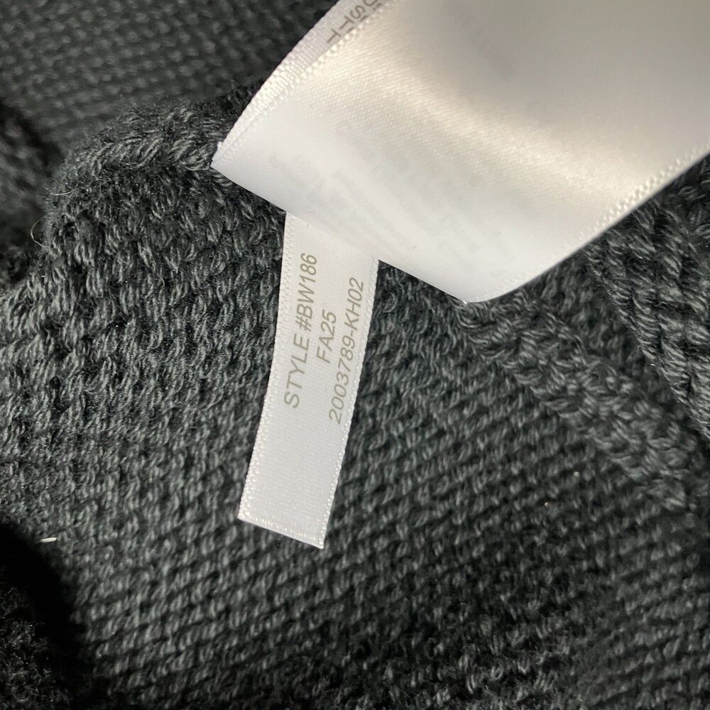 J Crew 1988 Rollneck Black Sweater Cotton 90s Style Preppy Casual BW186 Women L - Picture 14 of 16